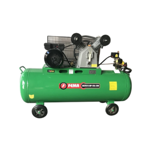 Compresor de aire industrial FEMA a correa de 120 litros y 3 HP monofásico 220V - Cocrear Córdoba